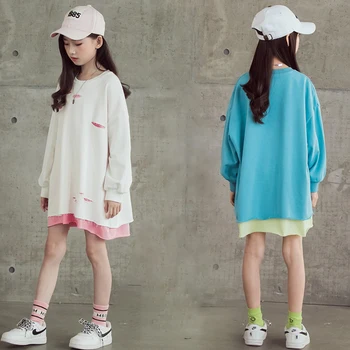 Fashion Girls' Sweatshirts 2020 New Korean Casual Pullovers Tops Big Children Long-sleeve Fake 2 Pieces Autumn Kids Sweatshirts 
Fashion Girls' Sweatshirts 2020 New Korean Casual Pullovers Tops Big Children Long-sleeve Fake 2 Pieces Autumn Kids Sweatshirts