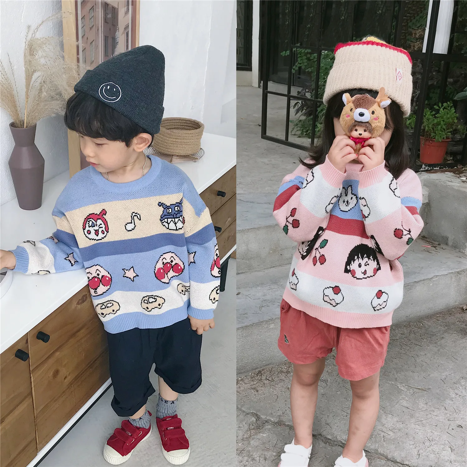 Tonytaobaby Autumn and Winter Dress New Boys and Girls Cartoon Pure Cotton Sweet Sweater Kids Sweaters
Tonytaobaby Autumn and Winter Dress New Boys and Girls Cartoon Pure Cotton Sweet Sweater Kids Sweaters