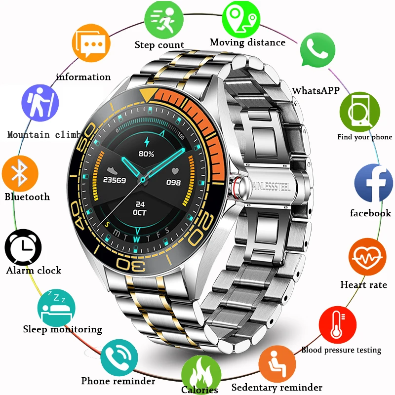 LIGE 2020 New Full Touch Screen Men Smart Watch Sports Fitness Watch For Android iOS IP67 Waterproof Luxury Smart Watch for men
LIGE 2020 New Full Touch Screen Men Smart Watch Sports Fitness Watch For Android iOS IP67 Waterproof Luxury Smart Watch for men