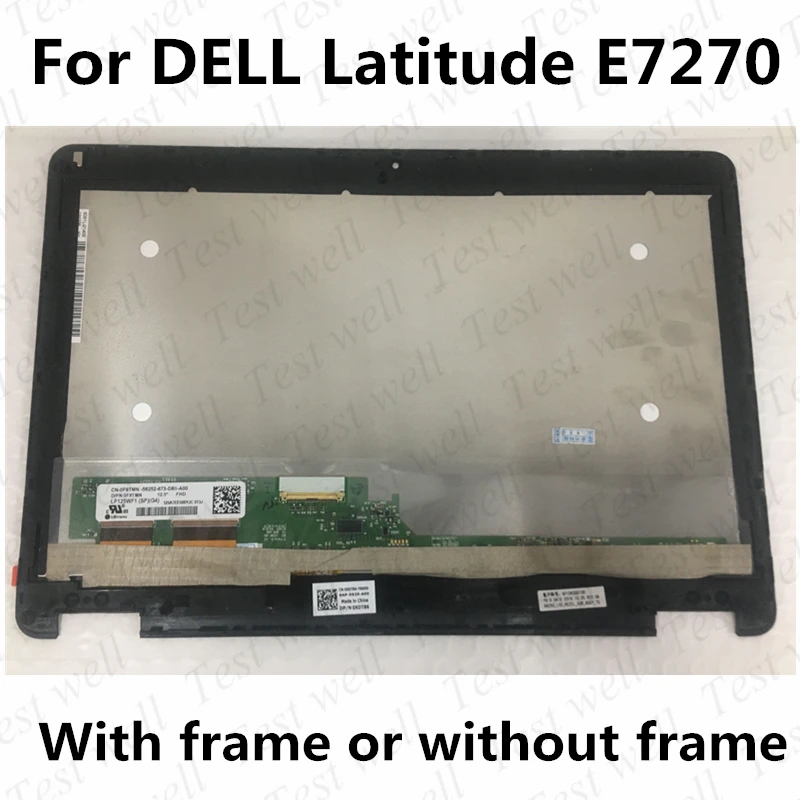 

Original Test well For DELL Latitude E7270 7270 Touch LCD screen assembly 12.5" LTN125HL06 LP125WF1 SP G4 FHD 1920*1080