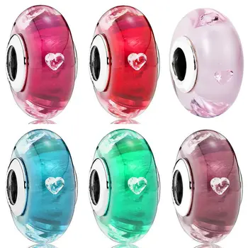 Original Cerise & Pink Heart Murano Glass With Cubic Zirconia Beads Fit 925 Sterling Silver Charm Bracelet DIY Jewelry
Original Cerise & Pink Heart Murano Glass With Cubic Zirconia Beads Fit 925 Sterling Silver Charm Bracelet DIY Jewelry