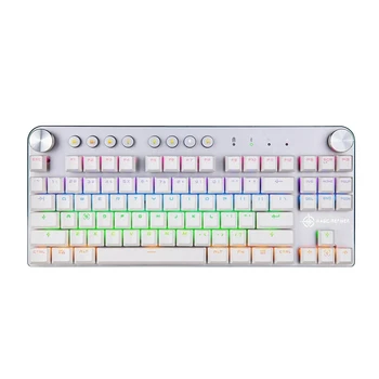 MAGIC-REFINER MK11 Mechanical Gaming Keyboard Wired USB and Wireless BT 3.0 RGB Backlight Switchable 87 Keys Gaming Keyboard for
MAGIC-REFINER MK11 Mechanical Gaming Keyboard Wired USB and Wireless BT 3.0 RGB Backlight Switchable 87 Keys Gaming Keyboard for