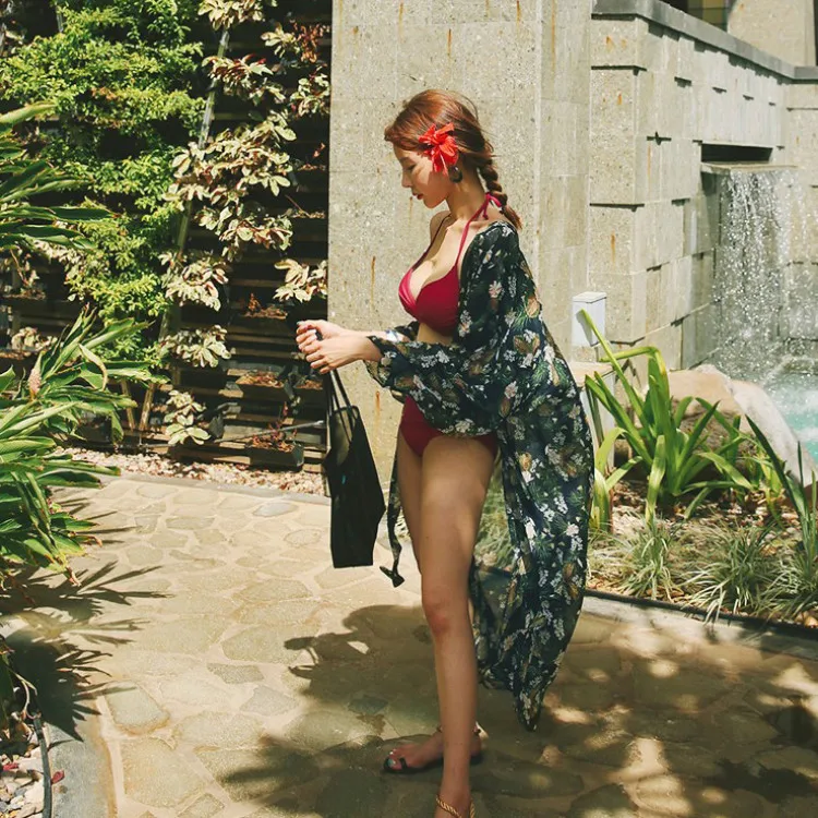 New Style Korean-style WOMEN'S Swimsuit High-waisted Bikini Three-piece Set Veils Swimwear Hot Springs BEEKING
New Style Korean-style WOMEN'S Swimsuit High-waisted Bikini Three-piece Set Veils Swimwear Hot Springs BEEKING