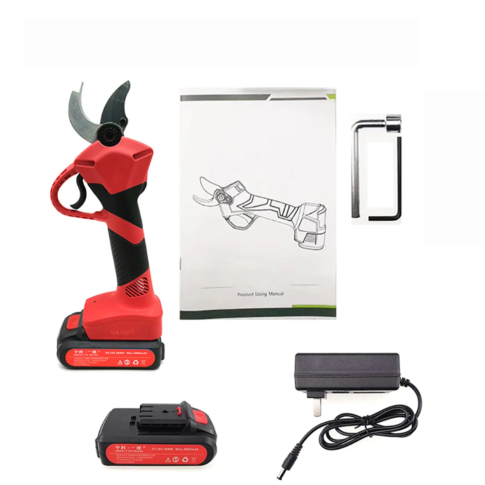 Professional Cordless Electric Pruning Shears Rechargeable 2Ah Lithium Battery Cutting Diameter 30mm 1.2 Inch 7-8 hours Y 
Professional Cordless Electric Pruning Shears Rechargeable 2Ah Lithium Battery Cutting Diameter 30mm 1.2 Inch 7-8 hours Y