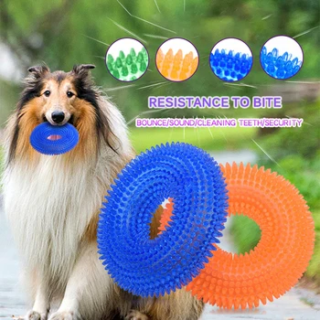 Squeak Chew Pet Toys Sound Interactive Golden Retriever Large Dogs Training Funny Chew Thorn Circle Ring Small Dog Toys
Squeak Chew Pet Toys Sound Interactive Golden Retriever Large Dogs Training Funny Chew Thorn Circle Ring Small Dog Toys