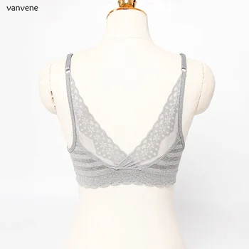 Large Bust Bra Deep V Lace Stripes Beauty Back Wormwood Bra Comfortable Breathable Vest Style Tube Top Underwear V8138 
Large Bust Bra Deep V Lace Stripes Beauty Back Wormwood Bra Comfortable Breathable Vest Style Tube Top Underwear V8138