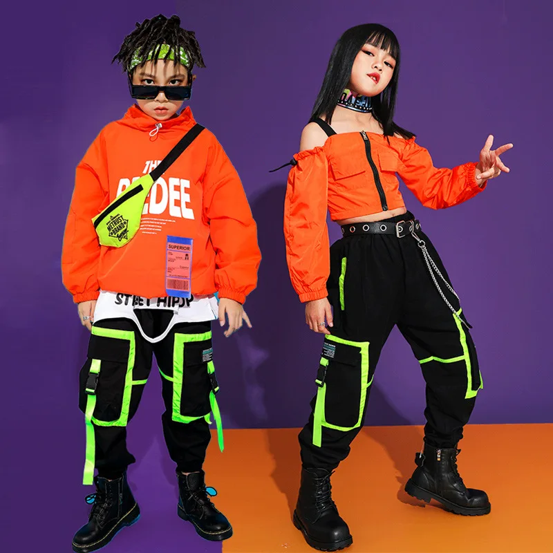 Hip Hop Dance Costumes Kids Orange Jazz Performance Clothes Stage Rave Outfit Long Sleeve Street Dance Practice Wear PP010
Hip Hop Dance Costumes Kids Orange Jazz Performance Clothes Stage Rave Outfit Long Sleeve Street Dance Practice Wear PP010
