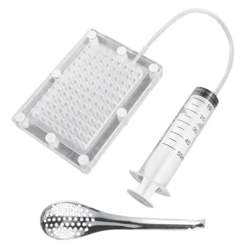 

Caviar Maker 100 hole Caviar Builder with Tube & Spoon for Molecular Cuisine Professional Fish Roe Generation Tool NEW