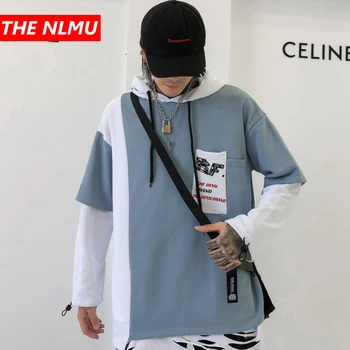 Harajuku Hoodie Sweatshirt Men Hip Hop Fake Two Pieces Pullover Hoodies Streetwear Casual Fashion Clothing 2019 WG612
Harajuku Hoodie Sweatshirt Men Hip Hop Fake Two Pieces Pullover Hoodies Streetwear Casual Fashion Clothing 2019 WG612