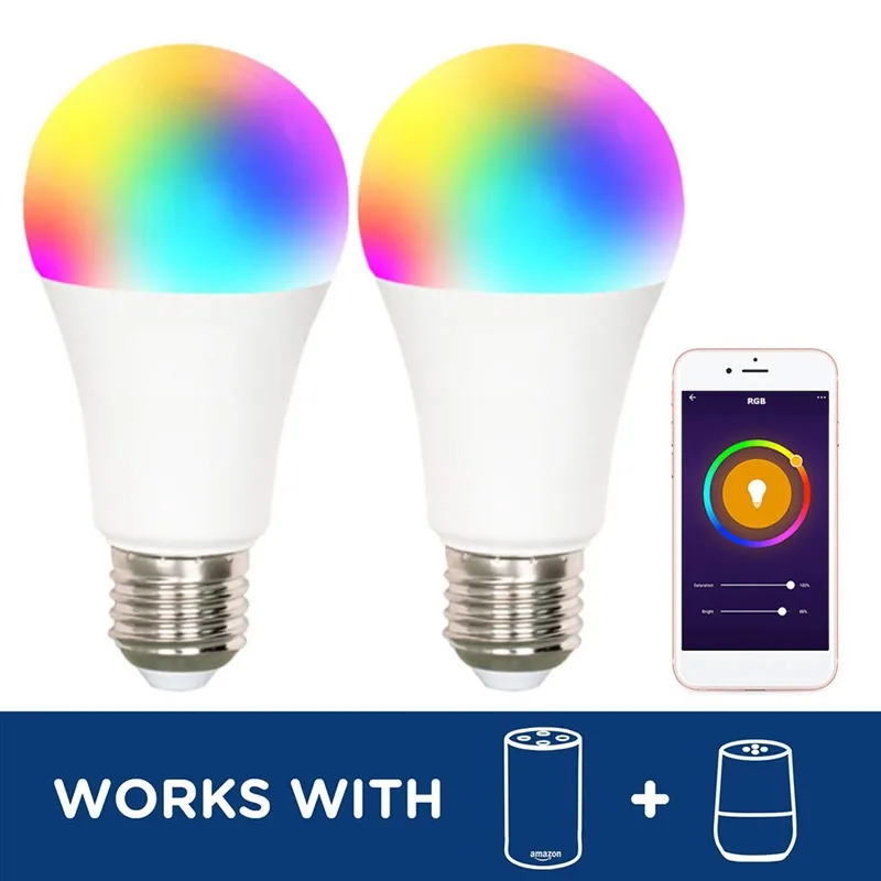 Wifi Smart Multi-Color LED Light Bulb APP Controlled Light RGB Bulb Aluminum Bulb Energy Saving Lamps Light
Wifi Smart Multi-Color LED Light Bulb APP Controlled Light RGB Bulb Aluminum Bulb Energy Saving Lamps Light
