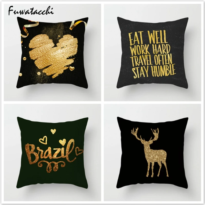 Fuwatacchi Shining Golden Heart Photo Cushion Cover New Valentine's Day Gift Cushion Cover Striped Decorative Throw Pillowcases
Fuwatacchi Shining Golden Heart Photo Cushion Cover New Valentine's Day Gift Cushion Cover Striped Decorative Throw Pillowcases