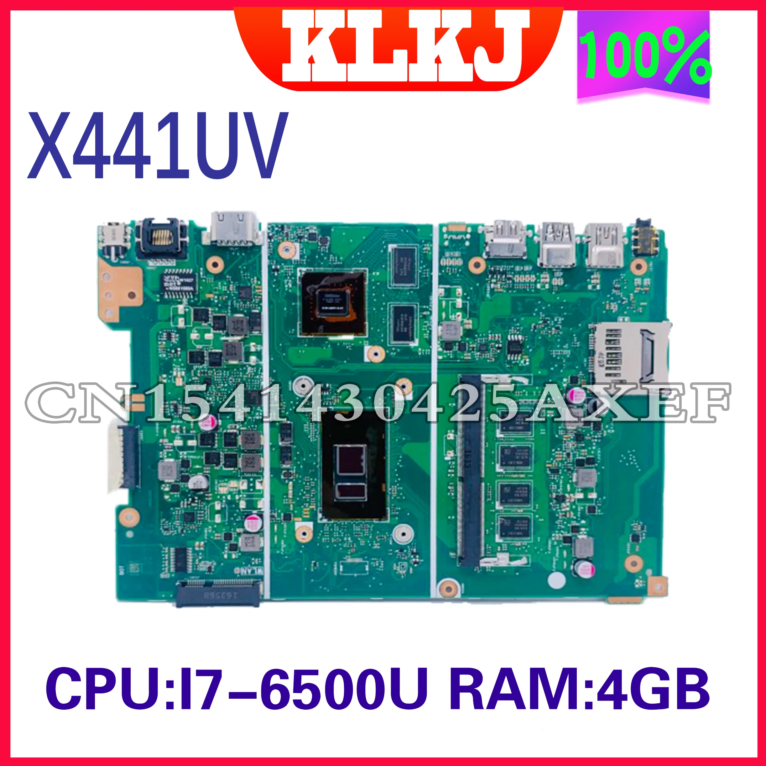 Dinzi X441UV With I7-6500U 4G Memory Motherboard is For 100% Working of ASUS X441U X441UR X441URK X441UB Laptop | Компьютеры и офис