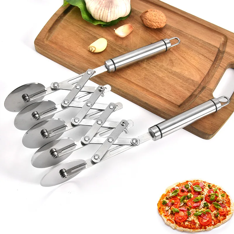 Stainless Steel Telescopic Pizza Roller Knife You Tiao Tool Cutting Multi-wheel Tool Manual Noodle Cutter
Stainless Steel Telescopic Pizza Roller Knife You Tiao Tool Cutting Multi-wheel Tool Manual Noodle Cutter