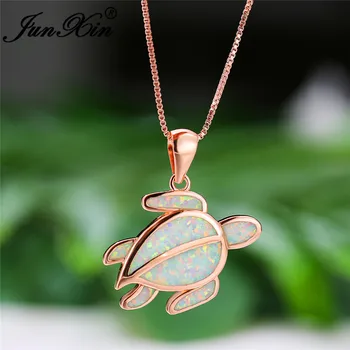 Boho Animal Turtle Pendant White Fire Opal Necklaces For Women White Gold Rose Gold Wedding Clavicle Necklace Christmas Jewelry
Boho Animal Turtle Pendant White Fire Opal Necklaces For Women White Gold Rose Gold Wedding Clavicle Necklace Christmas Jewelry