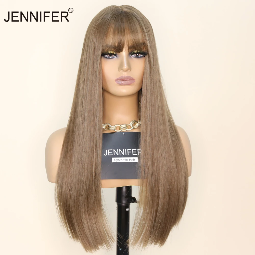 Synthetic Wig with Bangs 22inch Long Straight Brown/Linen 2 Color Cosplay Party Daily Wigs for Women High Temperature Fiber
Synthetic Wig with Bangs 22inch Long Straight Brown/Linen 2 Color Cosplay Party Daily Wigs for Women High Temperature Fiber