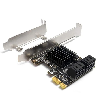 PcIe SATA Card 4 Port SATA Controller Expansion Card with Low Profile Bracket Support 4 SATA 3.0 Devices
PcIe SATA Card 4 Port SATA Controller Expansion Card with Low Profile Bracket Support 4 SATA 3.0 Devices