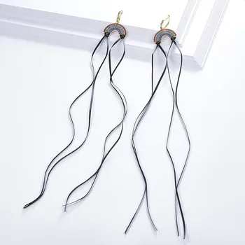 925 Sterling silver Fashion Multicolor Rainbow Ribbon Earrings Temperament Long Tassel Earrings Unique birthday party jewelry
925 Sterling silver Fashion Multicolor Rainbow Ribbon Earrings Temperament Long Tassel Earrings Unique birthday party jewelry