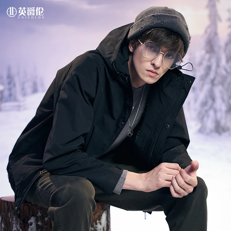 Enjeolon 2020 Autumn Winter New Men's Jacket Coats Trendy Black Solid Hoodies Jackets Coat Casual Zipper Coats JK0388 
Enjeolon 2020 Autumn Winter New Men's Jacket Coats Trendy Black Solid Hoodies Jackets Coat Casual Zipper Coats JK0388