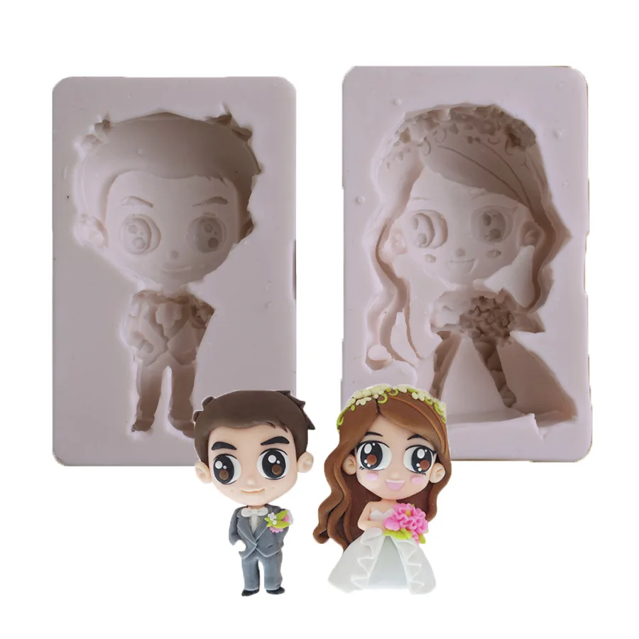 Bride bridegroom molds wedding flower girl boy diy cake decoration baking chocolate mold concrete molds for soap making molds 
Bride bridegroom molds wedding flower girl boy diy cake decoration baking chocolate mold concrete molds for soap making molds