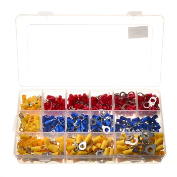650pcs/lot Wire Connectors 3 Colors Ring Lugs Eyes Crimp Terminal Round Insulated Cold Pressed Terminal Durable Terminal Block
650pcs/lot Wire Connectors 3 Colors Ring Lugs Eyes Crimp Terminal Round Insulated Cold Pressed Terminal Durable Terminal Block