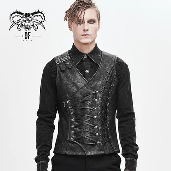 Devil Fashion Men's Punk Sleeveless Waistcoat Gothic Eyelet Drawstring Diagonal Zipper Cardigan Vest Coat
Devil Fashion Men's Punk Sleeveless Waistcoat Gothic Eyelet Drawstring Diagonal Zipper Cardigan Vest Coat
