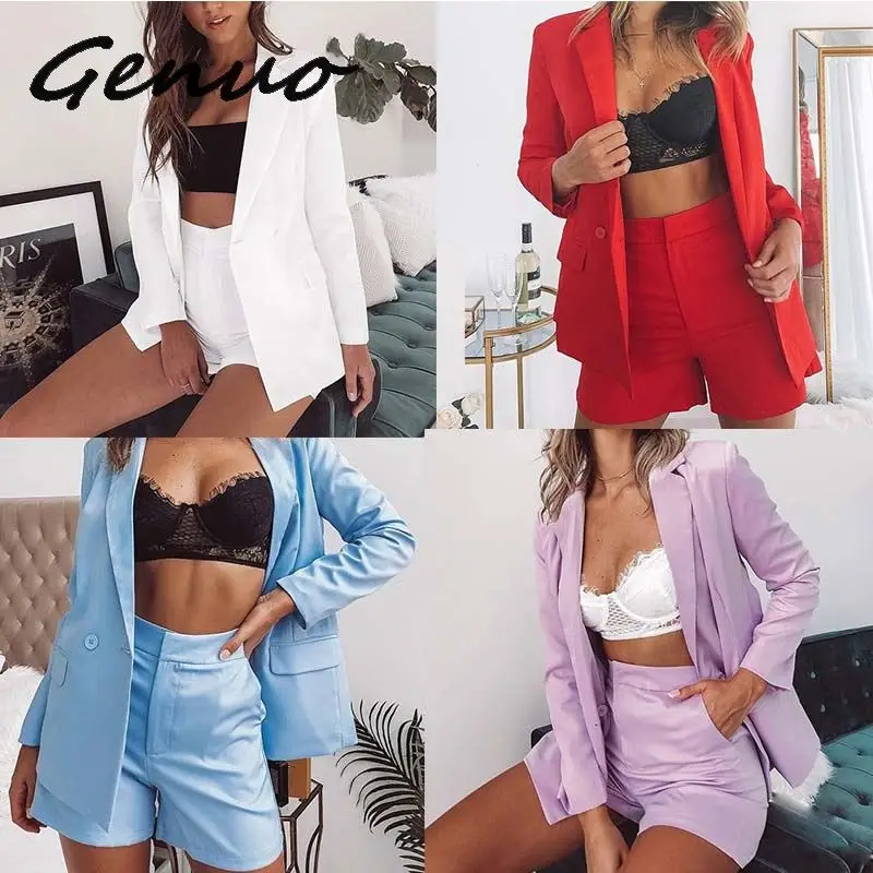 Plus Size Elegant Office Lady Suit Short Pants Women Jacket Blazer Top High Waist Mini Shorts Suits Casual Work Wear 2 Piece Set
Plus Size Elegant Office Lady Suit Short Pants Women Jacket Blazer Top High Waist Mini Shorts Suits Casual Work Wear 2 Piece Set