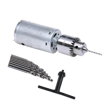 Dc 12V Motor Small Pcb Hand Drill Drilling Machine Compact Set With 10Pc 0.5-3Mm Drill Bit 0.3-4Mm Jto Keyless Chuck 
Dc 12V Motor Small Pcb Hand Drill Drilling Machine Compact Set With 10Pc 0.5-3Mm Drill Bit 0.3-4Mm Jto Keyless Chuck