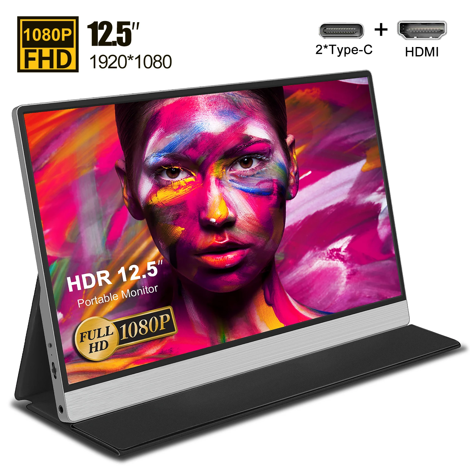 Mini 12.5" 1080p portable monitor Type USB C for Switch Xbox Ps4 Huawei Samsung phone laptop PC gaming monitor Camera display
Mini 12.5" 1080p portable monitor Type USB C for Switch Xbox Ps4 Huawei Samsung phone laptop PC gaming monitor Camera display