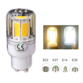 

LED Corn Cob Light Bulb 5W 8W E27 E12 E26 E14 B22 GU10 G9 LED Bulb Lamp 110V 220V Lampada Led e27 for Home Chandelier Decoration