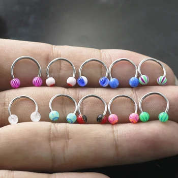 5 Pcs/Set New Random Color Round Ball Nose Ring Earring Open Shape Septum Piercing Women Men Body Sexy Jewelry Punk Accessories
5 Pcs/Set New Random Color Round Ball Nose Ring Earring Open Shape Septum Piercing Women Men Body Sexy Jewelry Punk Accessories
