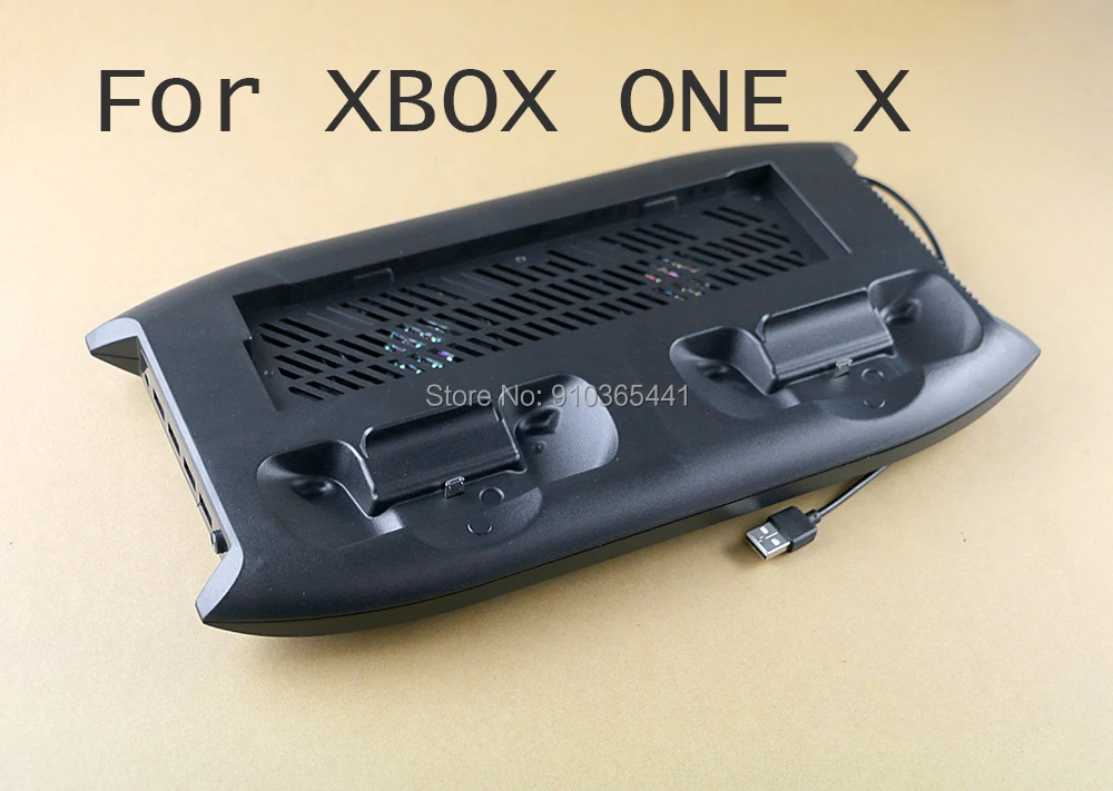 1 шт. для Xbox One X подставка охлаждающий вентилятор с двойной зарядной станцией