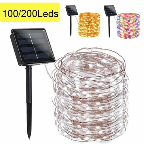 10M 20M LED Solar Lamps 100/200leds 8 Modes Outdoor Solar String Fairy Lights Waterproof Christmas Decoration for Garden Street
10M 20M LED Solar Lamps 100/200leds 8 Modes Outdoor Solar String Fairy Lights Waterproof Christmas Decoration for Garden Street