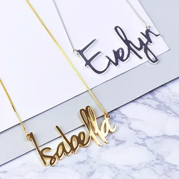 Custom Name Charms Necklace Gold Color Stainless Steel Box Chain Necklaces for Women Men Personalized Handmade Pendants Jewelry 
Custom Name Charms Necklace Gold Color Stainless Steel Box Chain Necklaces for Women Men Personalized Handmade Pendants Jewelry