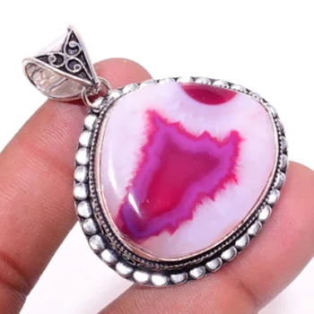 Solar Agates Pendant Silver Overlay over Copper , 51 mm, P5652
Solar Agates Pendant Silver Overlay over Copper , 51 mm, P5652