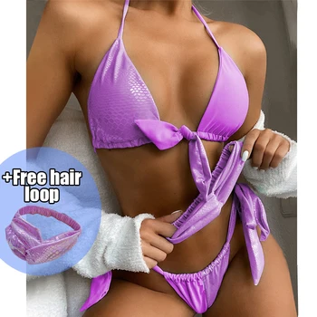 Mossha Triangle Brazilian bikini 2020 Snakeskin halter swimsuit female High cut micro bikini set Push up swimwear Bathing suit
Mossha Triangle Brazilian bikini 2020 Snakeskin halter swimsuit female High cut micro bikini set Push up swimwear Bathing suit