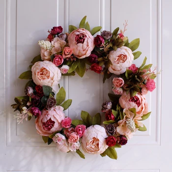 40cm Spring Artificial Peony Garland Front Door Wreath Home Window Wall Decor DIY Home Decor Natural Rattan Wreath Easter Wreath
40cm Spring Artificial Peony Garland Front Door Wreath Home Window Wall Decor DIY Home Decor Natural Rattan Wreath Easter Wreath