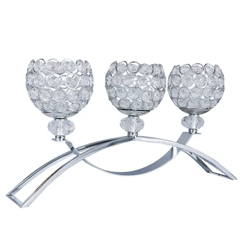 Crystal Candle Holders 3 Arms With 3 Holders Candelabra Holder Decorative Centerpieces for Living Room Dinning Decoration CF009
Crystal Candle Holders 3 Arms With 3 Holders Candelabra Holder Decorative Centerpieces for Living Room Dinning Decoration CF009