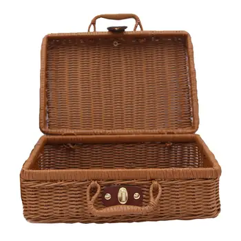 Rattan Storage Box Handmade Wicker Storage Case Travel Picnic Basket Weave Bamboo Suitcase Home Organizer
Rattan Storage Box Handmade Wicker Storage Case Travel Picnic Basket Weave Bamboo Suitcase Home Organizer