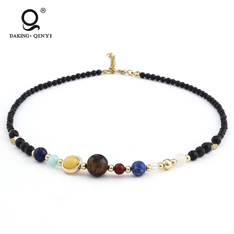 Fashion Jewelry Solar System Galaxy the Eight Planets Natural Stone Beads Necklaces for Women
Fashion Jewelry Solar System Galaxy the Eight Planets Natural Stone Beads Necklaces for Women