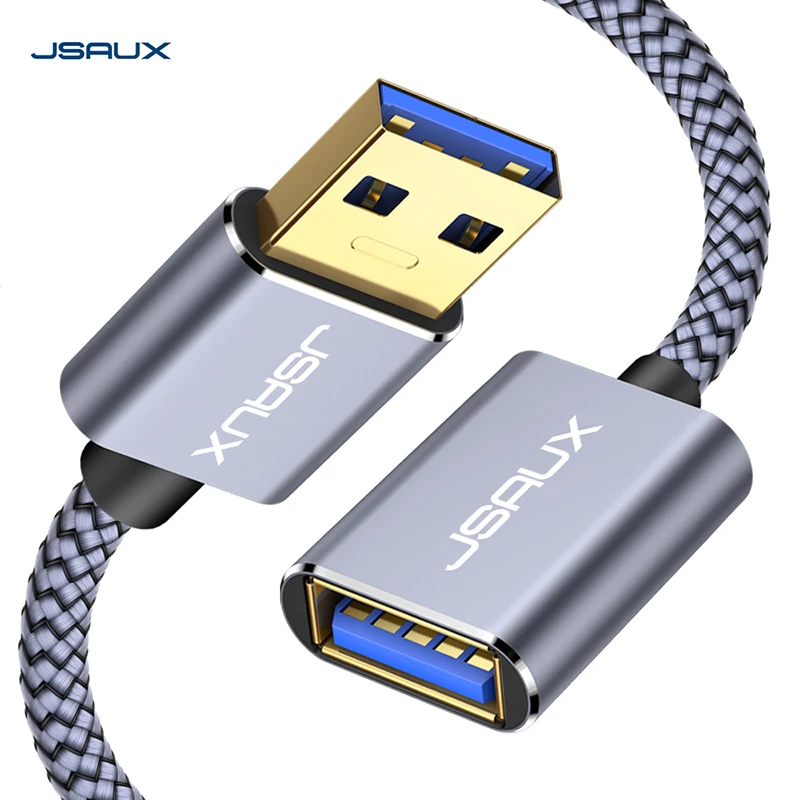 USB 3.0 Extension Cable, JSAUX USB A Male to USB A Female Extender Cord 5Gbps Data Transfer USB Flash Drive, Keyboard, Mouse
USB 3.0 Extension Cable, JSAUX USB A Male to USB A Female Extender Cord 5Gbps Data Transfer USB Flash Drive, Keyboard, Mouse