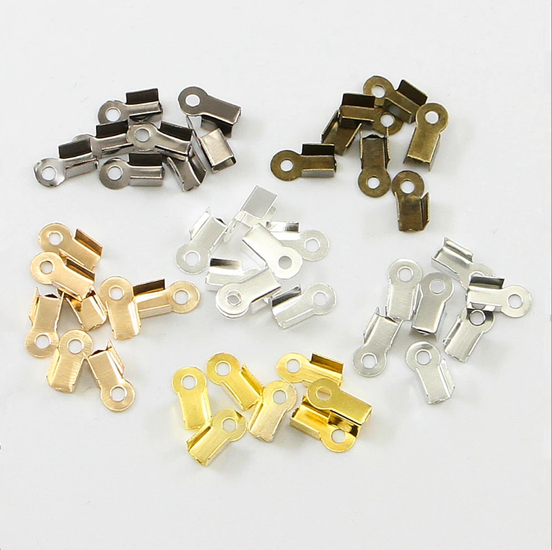 400Pcs 3X6/3.5X9/4X11mm Cord End Tip Fold Over Clasp Crimp Bead Connector fastener For Jewelry Making Accessories
400Pcs 3X6/3.5X9/4X11mm Cord End Tip Fold Over Clasp Crimp Bead Connector fastener For Jewelry Making Accessories