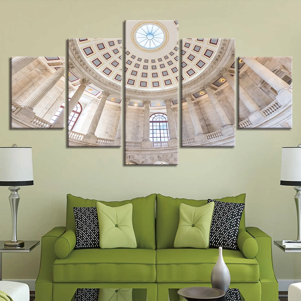 

No Framed Canvas 5Pcs Islamic Muslim Religion Posters Wall Art Pictures Decoration Home Decor for Living Room Paintings