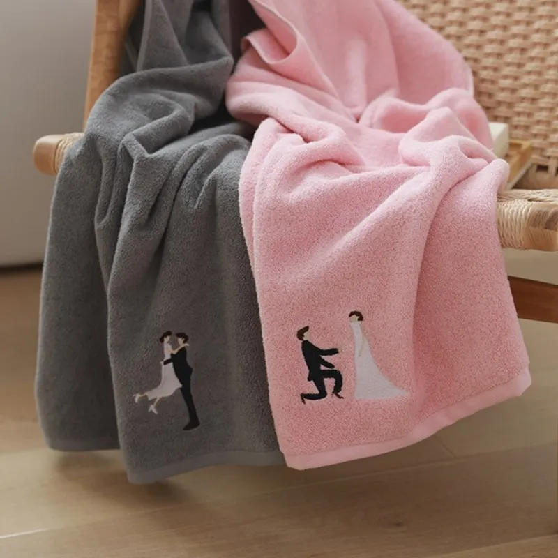 2pcs 70*140cm Cotton Bath Towel Absorbent Propose Marriage Present Valentine's Day Gift Wedding Honey Moon Bathroom Decor T58
2pcs 70*140cm Cotton Bath Towel Absorbent Propose Marriage Present Valentine's Day Gift Wedding Honey Moon Bathroom Decor T58