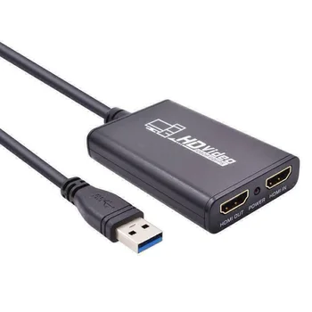 HDMI To USB 3.0 Video Capture Card Adapter 1080P HD Recorder Box For Mac Windows
HDMI To USB 3.0 Video Capture Card Adapter 1080P HD Recorder Box For Mac Windows