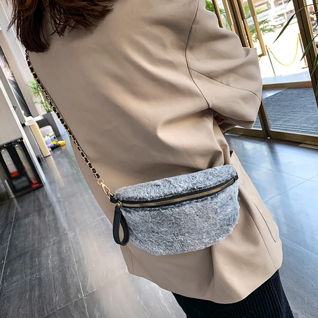 Plush Chain Waist Bag Women Bags Chest Packs Banana Bag Canvas Material Hip Hop Package Bum Pack Cell Phone Pocket bolso mujer
Plush Chain Waist Bag Women Bags Chest Packs Banana Bag Canvas Material Hip Hop Package Bum Pack Cell Phone Pocket bolso mujer