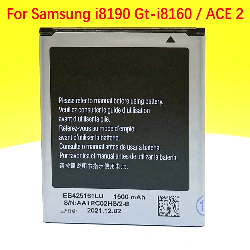 Новый оригинальный аккумулятор EB425161LU для Samsung ACE 2 II/i8190 S III mini/gt-i8160 S7560 S7566 S7568 S7572 S7580