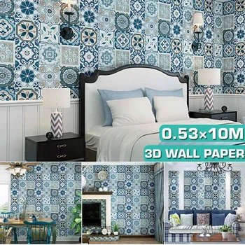 0.53X10M Blue and White Porcelain Theme Waterproof Mildew Proof Stickers 3D Stickers DIY Tiles Stickers Home Decorate 
0.53X10M Blue and White Porcelain Theme Waterproof Mildew Proof Stickers 3D Stickers DIY Tiles Stickers Home Decorate