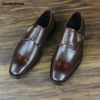 Goodyear Business Low Top Custom-made Shoes Derby Shoes Monk Square Toe Handmade Color Cowhide Cow Leather Solid Genuine Leather 
Goodyear Business Low Top Custom-made Shoes Derby Shoes Monk Square Toe Handmade Color Cowhide Cow Leather Solid Genuine Leather