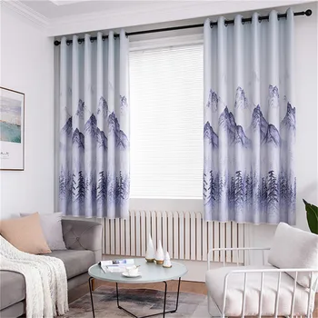 New Chinese Curtains Full Blackout Polyester Landscape Printing Curtains Living Room Bedroom Modern Decorative Blackout Curtains
New Chinese Curtains Full Blackout Polyester Landscape Printing Curtains Living Room Bedroom Modern Decorative Blackout Curtains