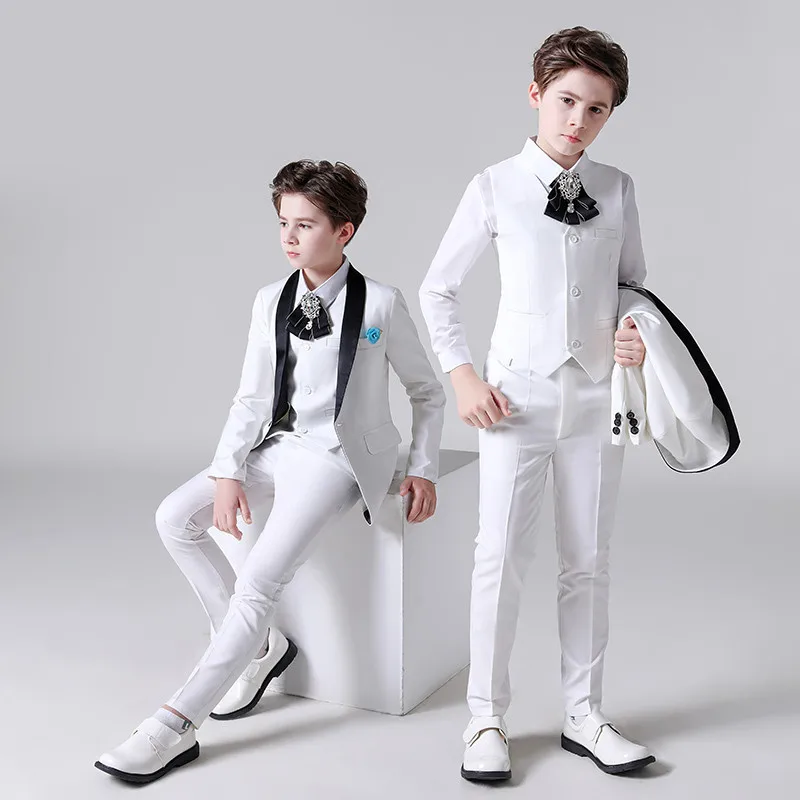 Formal Children Shawl Collar Suit Set Flower Boys Handsome Wedding Party Dress Piano Costumes Kids Blazer Pants Vest
Formal Children Shawl Collar Suit Set Flower Boys Handsome Wedding Party Dress Piano Costumes Kids Blazer Pants Vest